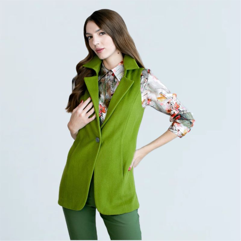 Classic Vest Jacket - Chartreuse image