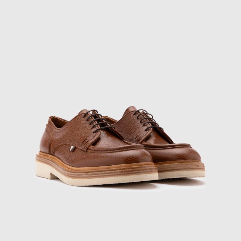 Clemente Saddle Brown Floater Leather Men's Oxford image