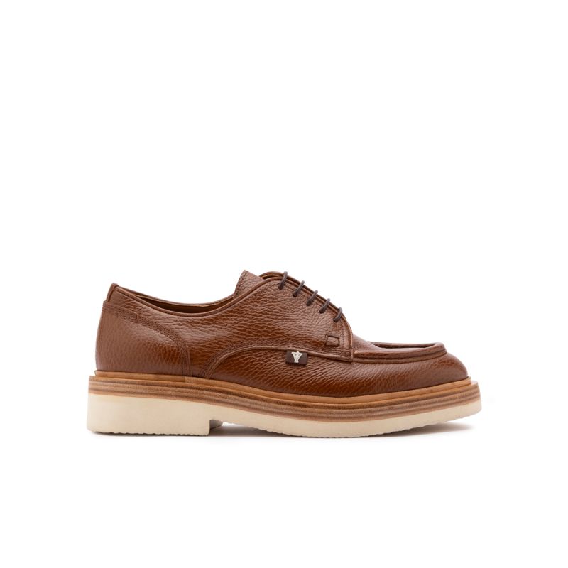 Clemente Saddle Brown Floater Leather Men's Oxford image