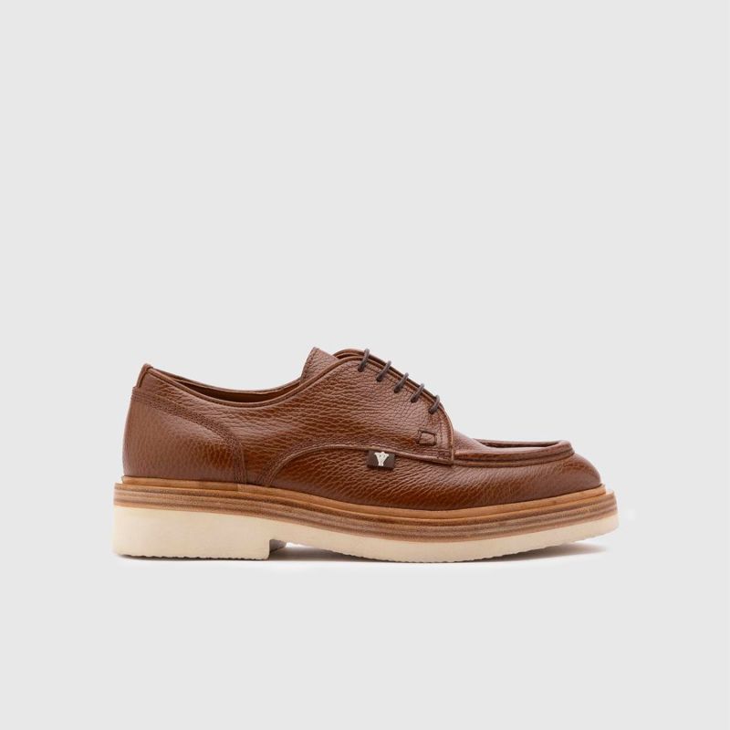 Clemente Saddle Brown Floater Leather Men's Oxford image