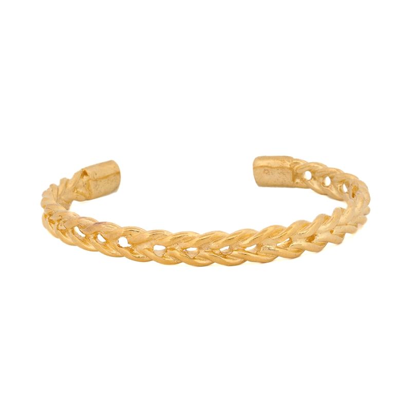 Cleopatra Twist Gold Cuff Bracelet - Gold image