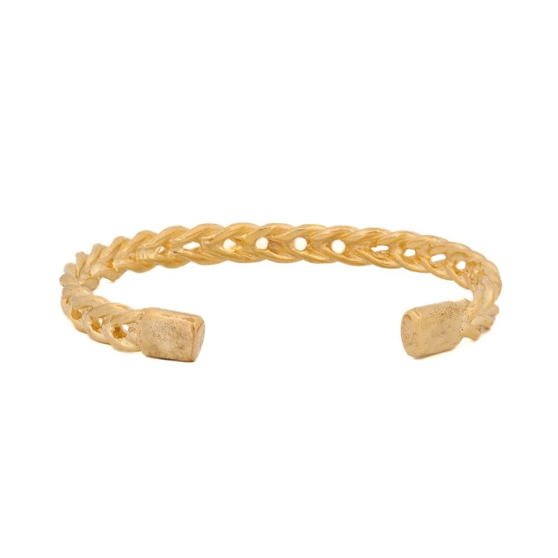 Cleopatra Twist Gold Cuff Bracelet - Gold image