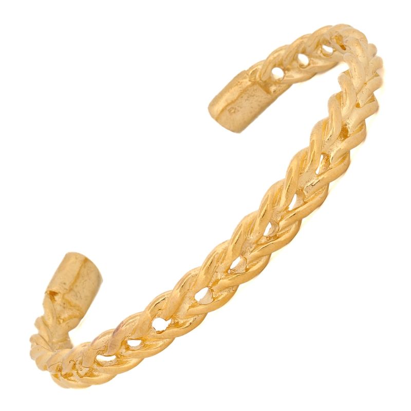 Cleopatra Twist Gold Cuff Bracelet - Gold image