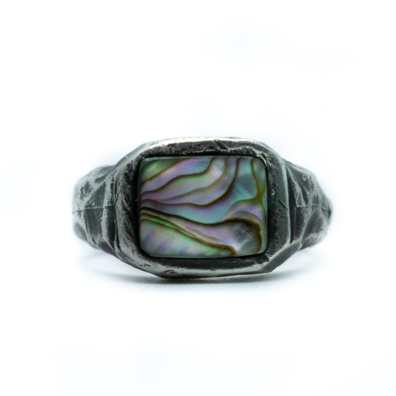 Neptune - Abalone Shell Signet Ring image