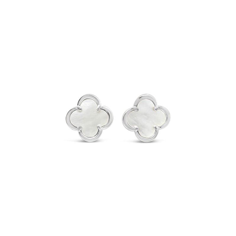 Clover Stud Earring Twelve Mm -Mother Of Pearl image