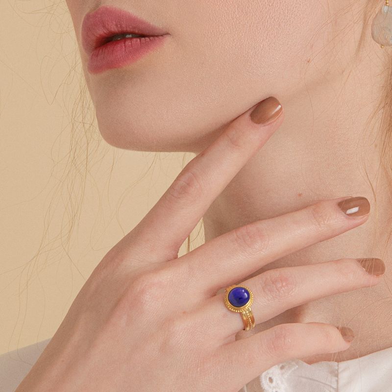 Fascetta Gold-Plated Mini Lapis Ring image