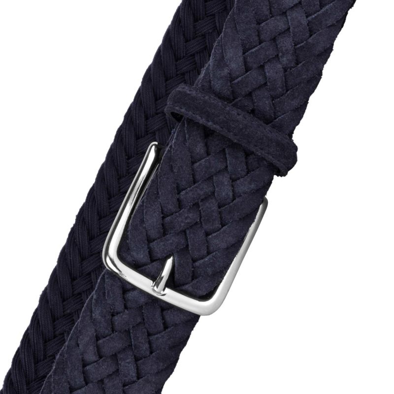 Braided Suede Belt Blue Alfredo image