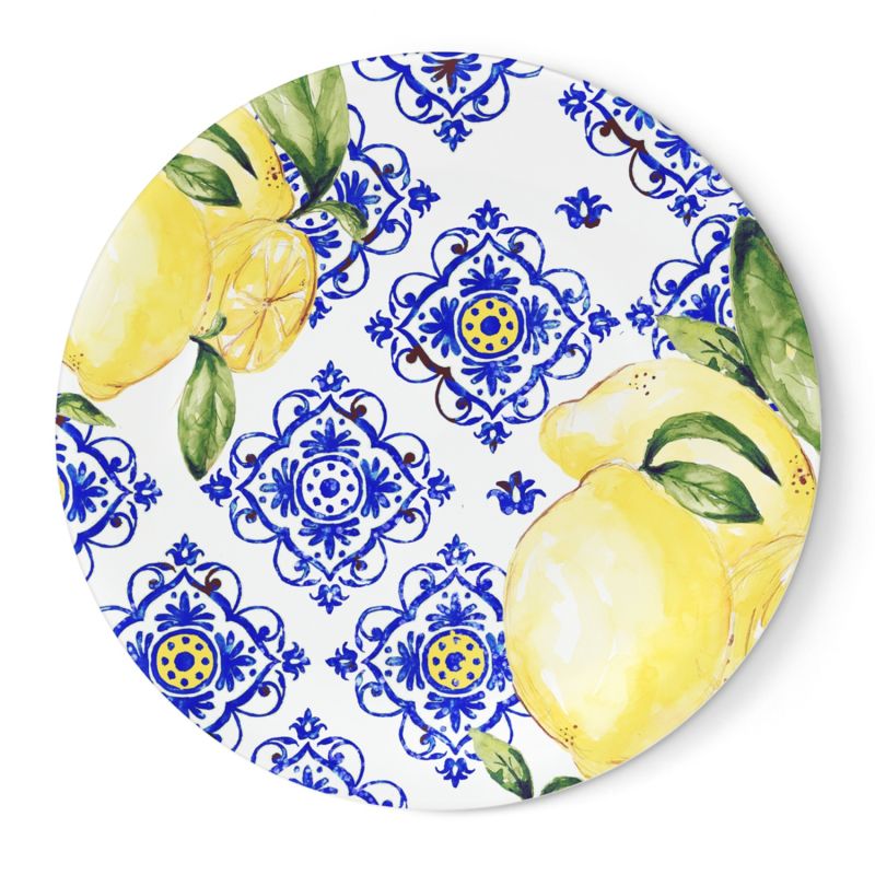 Amalfi Coast Collection Melamine Dinner Plate Set Of 4. image