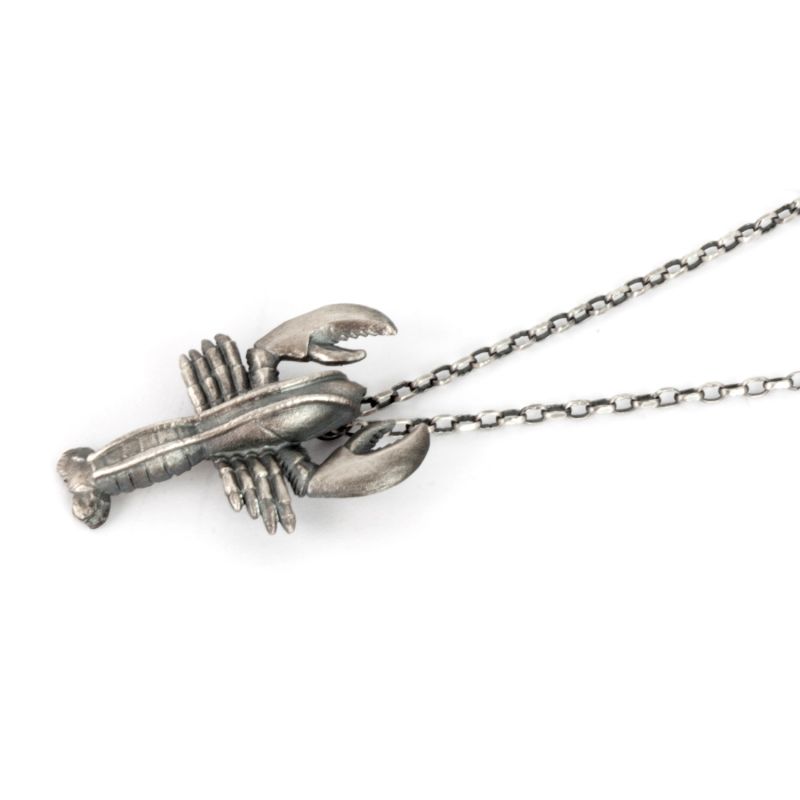 Sterling Silver Lobster Pendant Necklace image