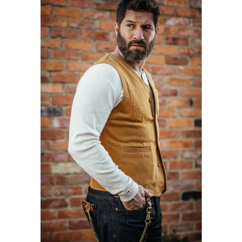 &Sons Lincoln Waistcoat Dark Tan image