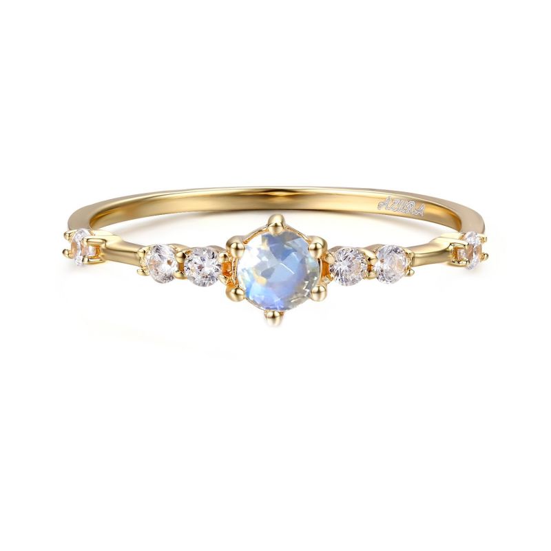 The Center Of The Universe Moonstone Ring Yellow Gold Vermeil image