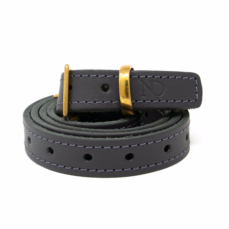 Carnaby Grey Leather Skinny Belt image