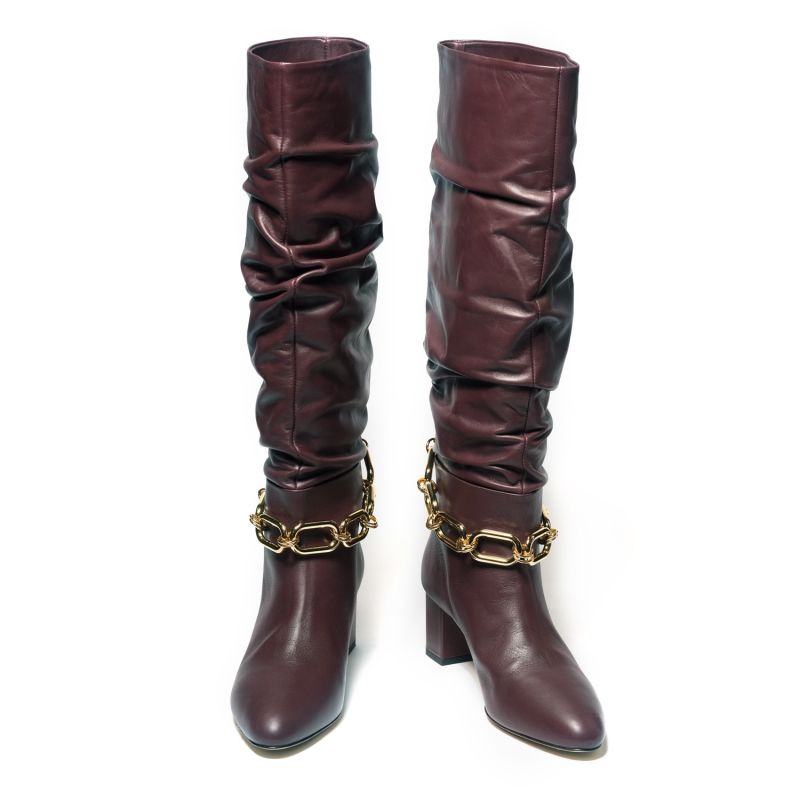 Alpha Knee High Slouch Boot - Red image