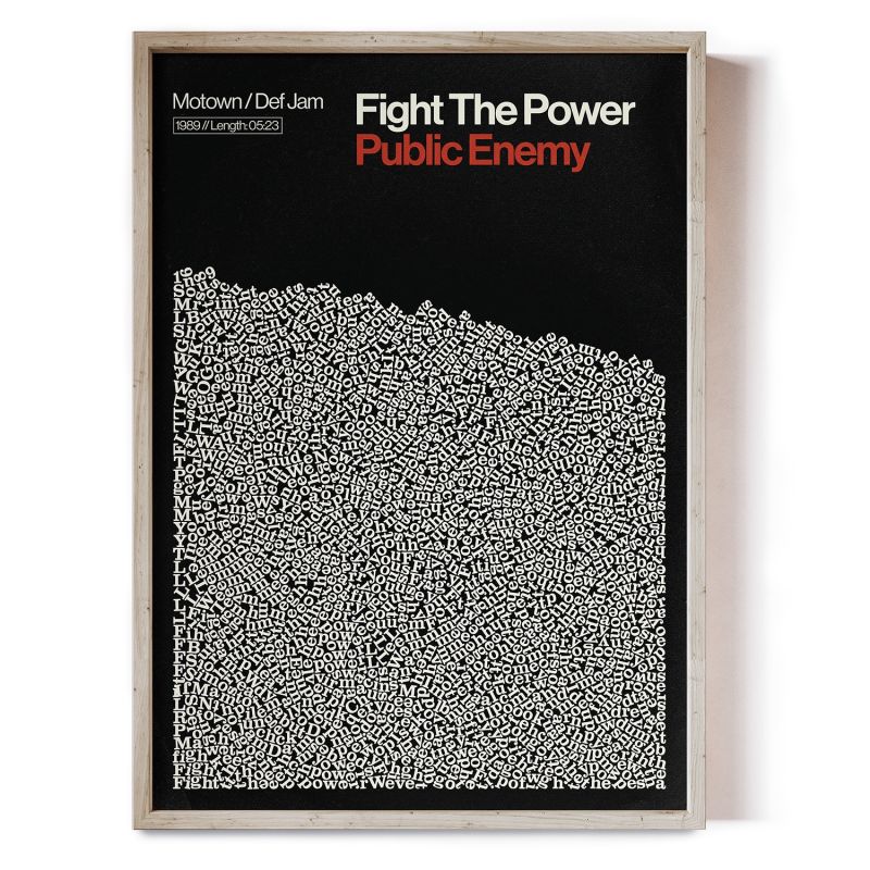 Fight The Power - Song Lyric Print image