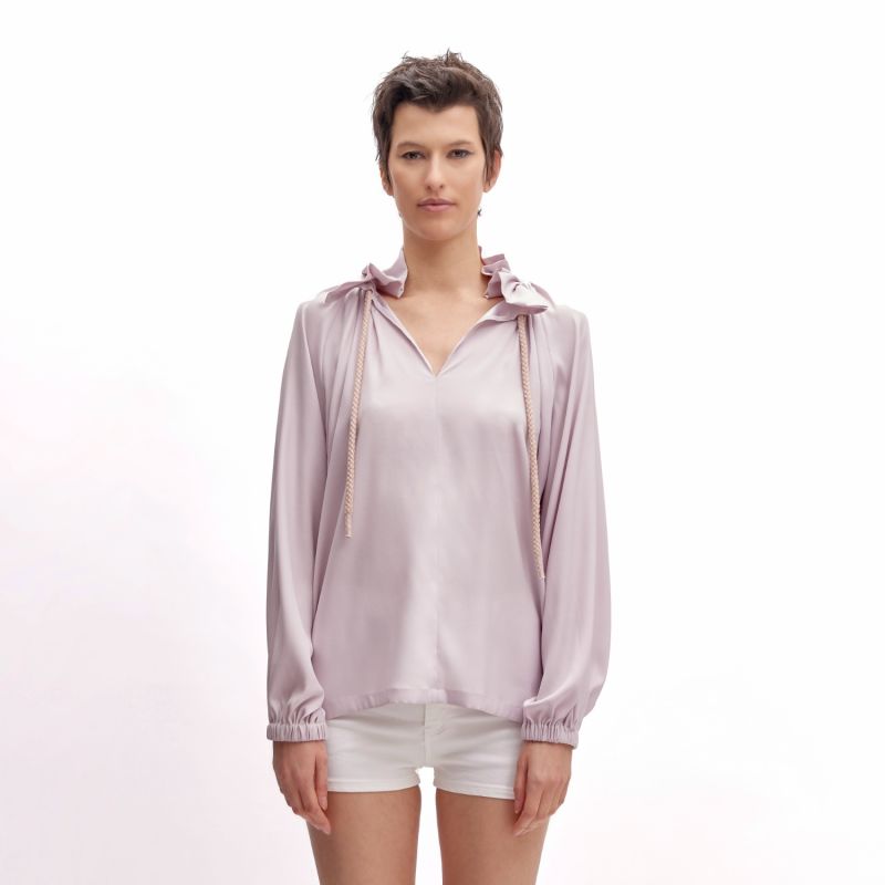 Collar Blouse Silk - Rosé image