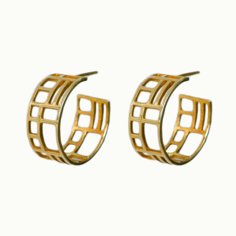 Colosseo Mini Earrings - Yellow Gold Vermeil image