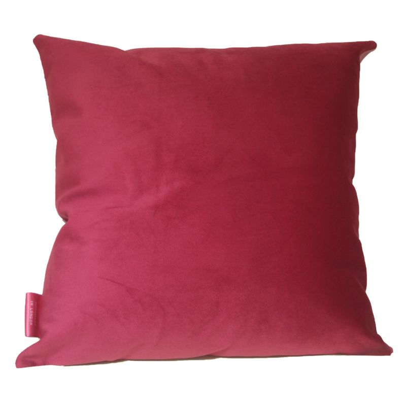 Colourful Velvet Cushion - Wavy Green & Pink image