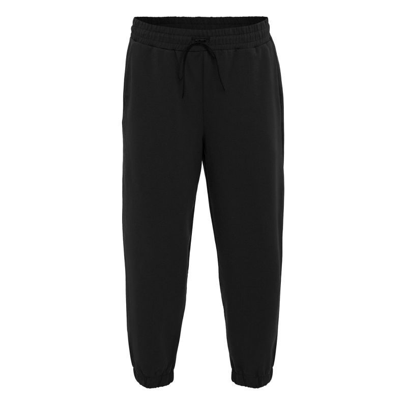 Comfort Fit Pants With Pleated Ankles In Black image