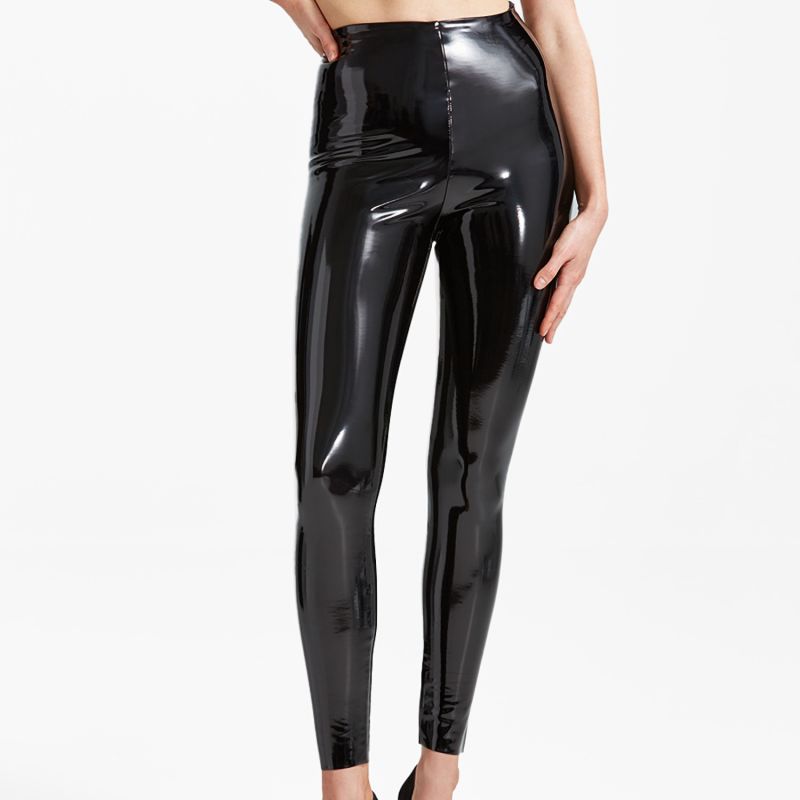 Commando Patent Faux Leather Control Smoothing Legging, Black, SLG25 | Commando | Wolf & Badger