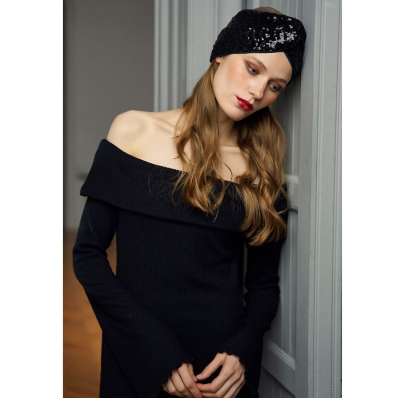 Confetti Sequin Headband In Black image