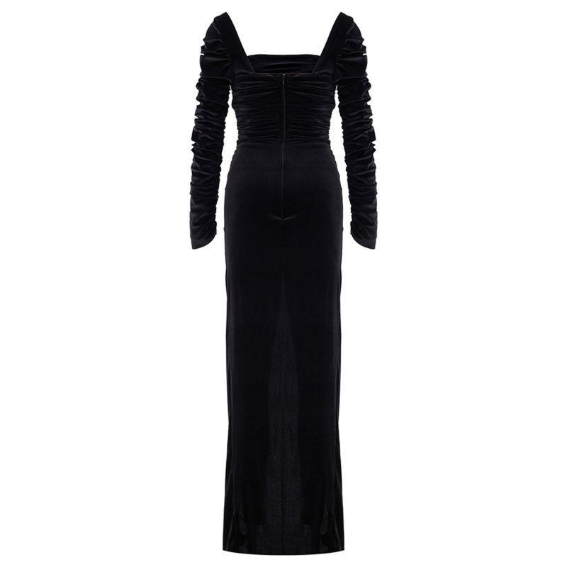 Contessa Dress In Velvet Black image