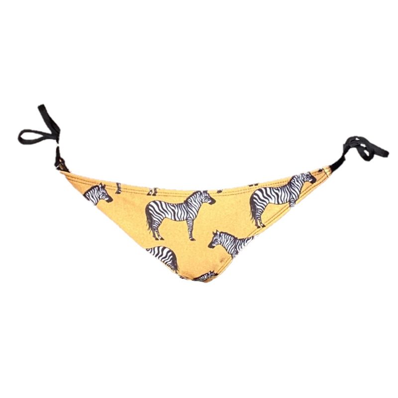 Copa Thong Bikini Bottom - Marigold Zebra image