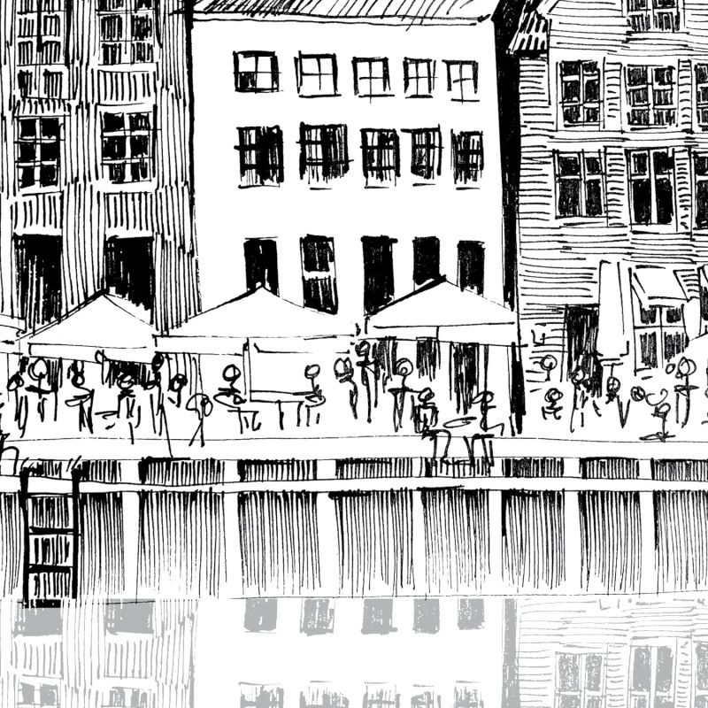 Copenhagen Art Print: A Beautiful Day On Nyhavn Canal image