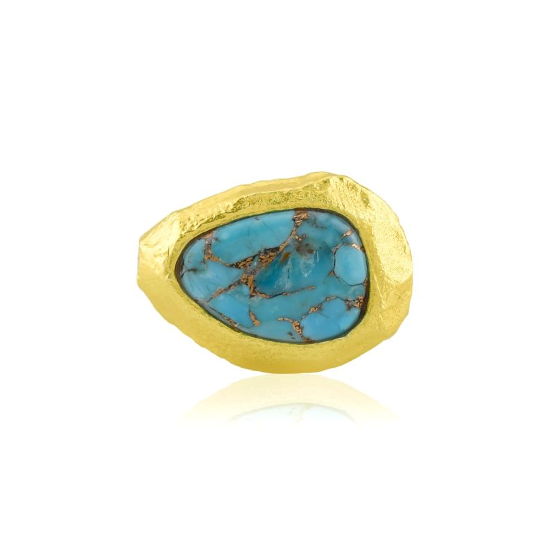 Copper Turquoise Bold Rings image