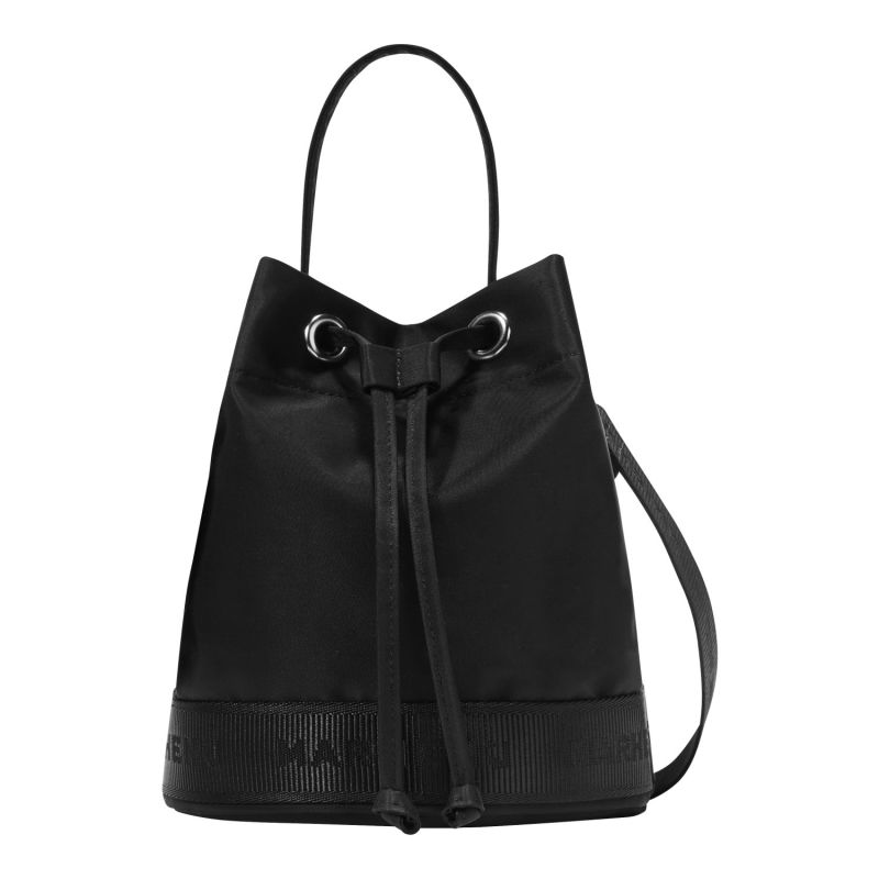 Recycled Nylon Bucket Bag - Lexy - All Black image