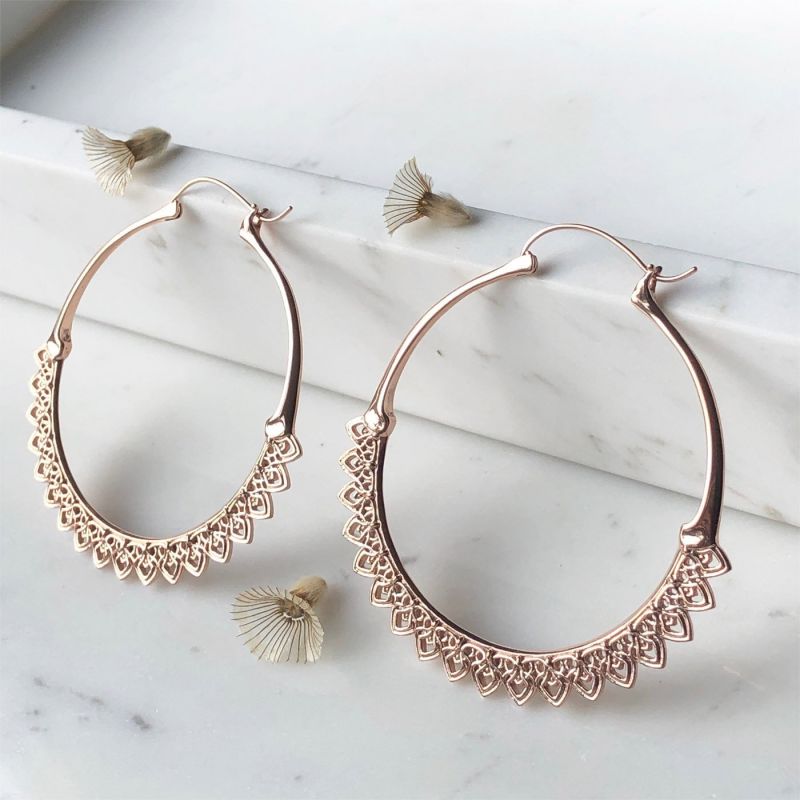 Corazon Rose Gold Hoops image