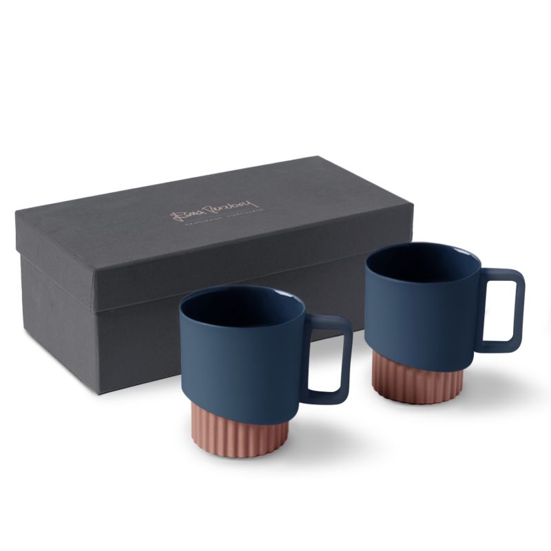 Corint Mug Set Of Two Coral Ocean Colour image