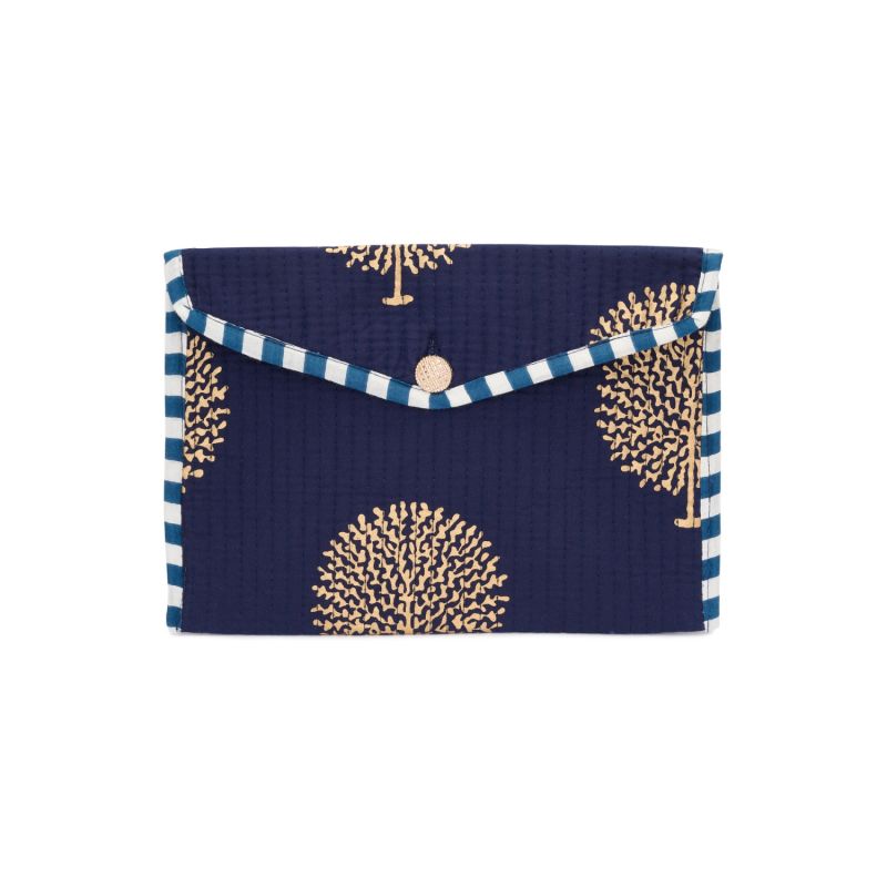 Cotton Clutch Bag In French Navy image