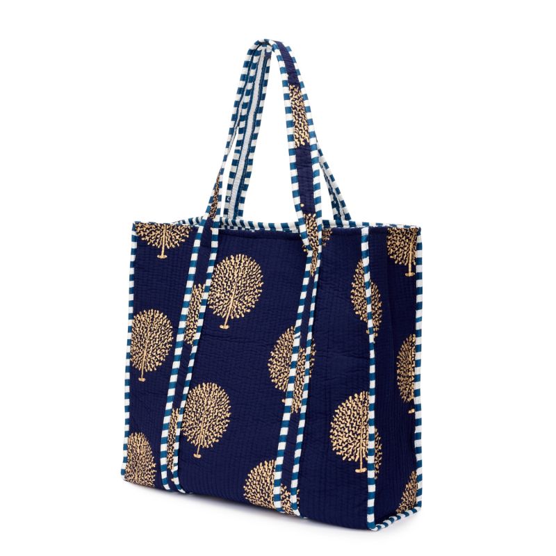 Cotton Tote Bag In French Navy image