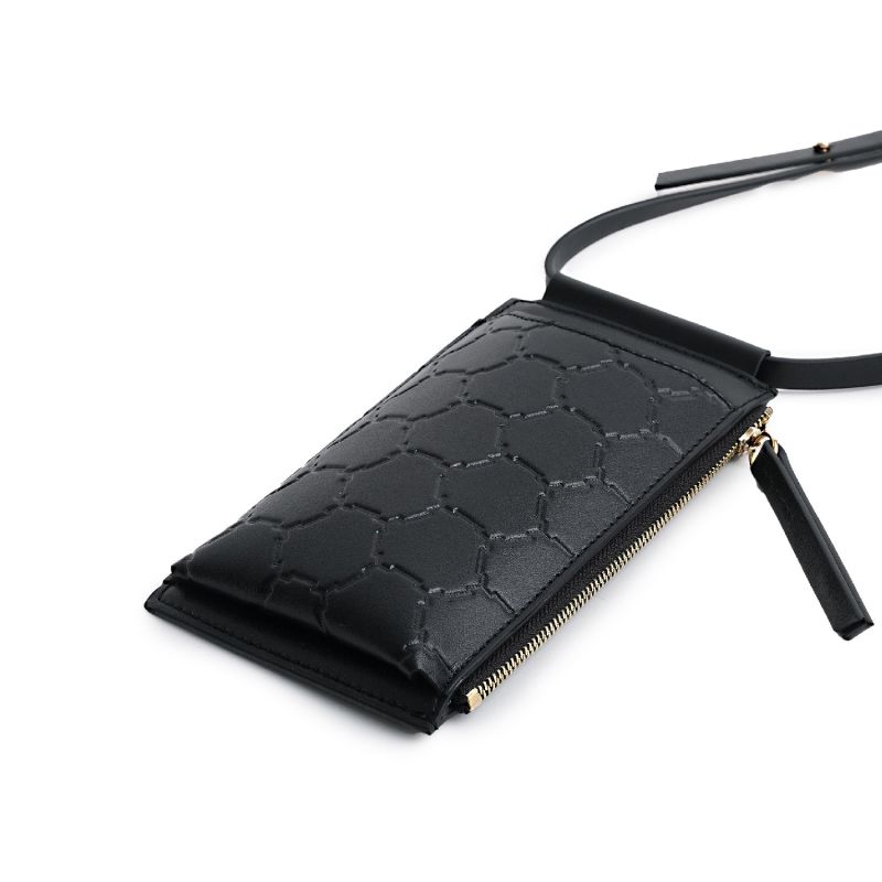 Vegan Apple Leather Phone Bag Black image