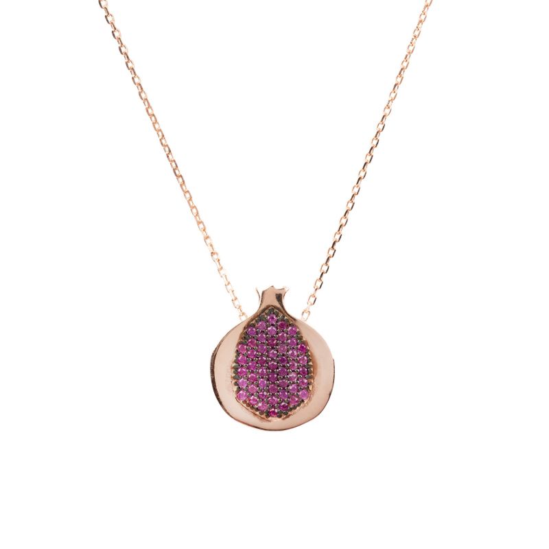 Pomegranate Hidden Gems Necklace Rosegold image