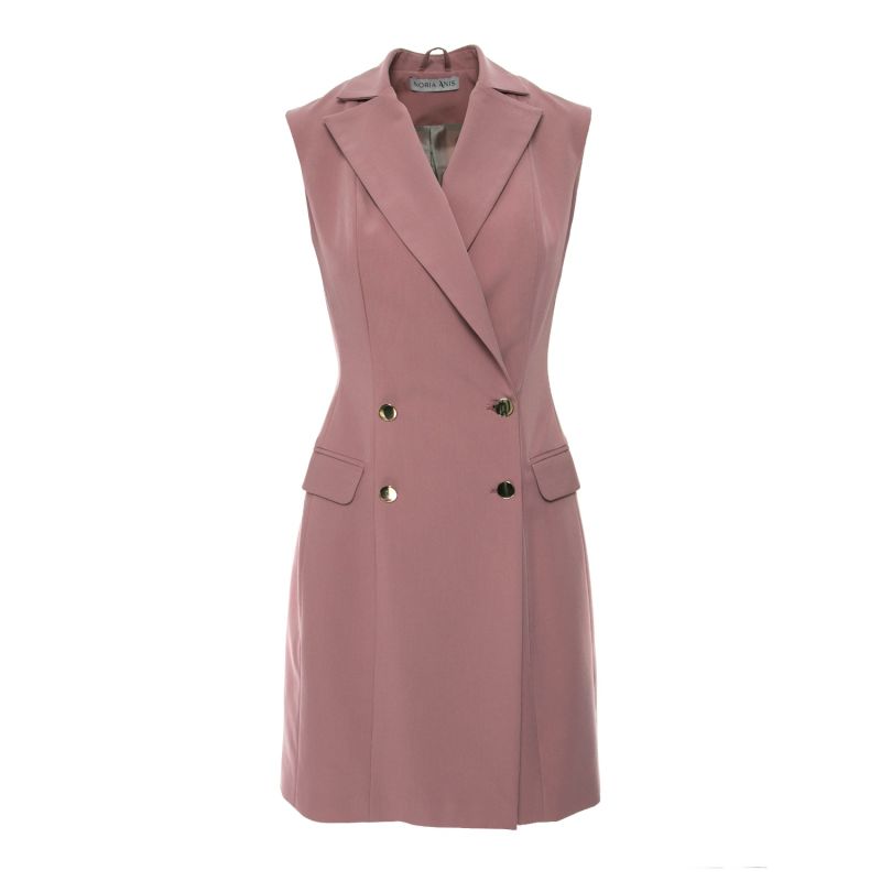 Bonnie Sleeveless Blazer Dress Soft Pink | Noria Anis | Wolf & Badger