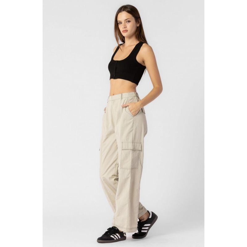 Cream Cotton Cargo Pants image