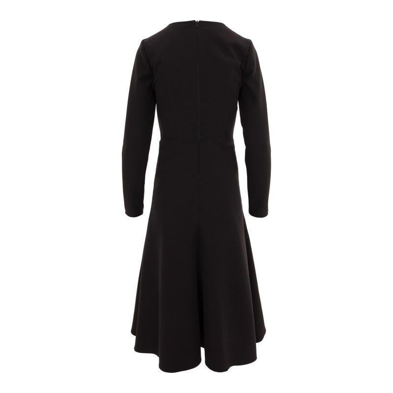 Crepe Midi Dress - Black image