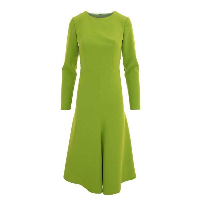 Crepe Midi Dress - Green image