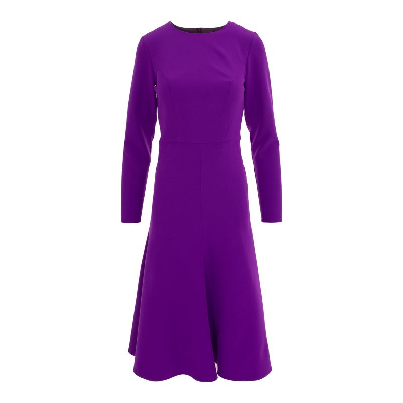 Crepe Midi Dress - Purple image