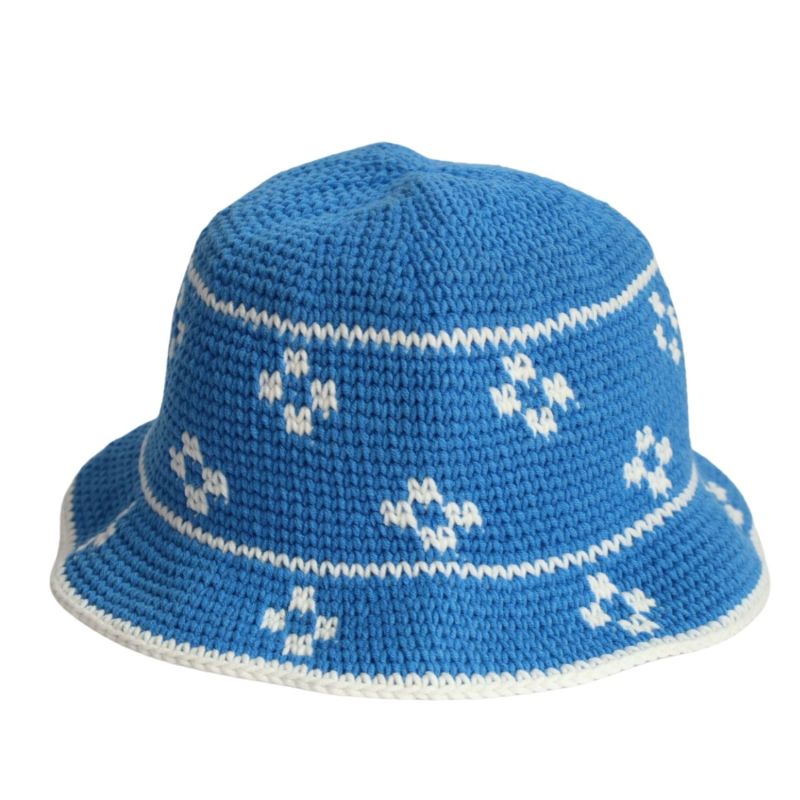 Crochet Bucket Hat - Blue image