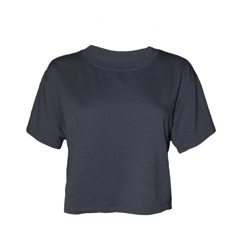 Cropped Box Top Tee - Black image