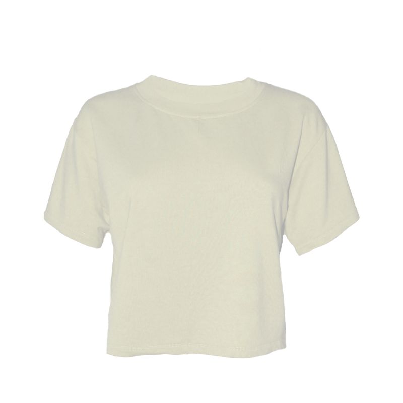 Cropped Box Top Tee - Cream image