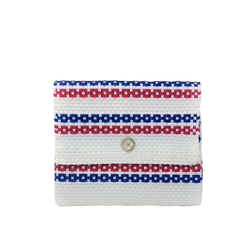 Crossbody White Red Blue Stripe image