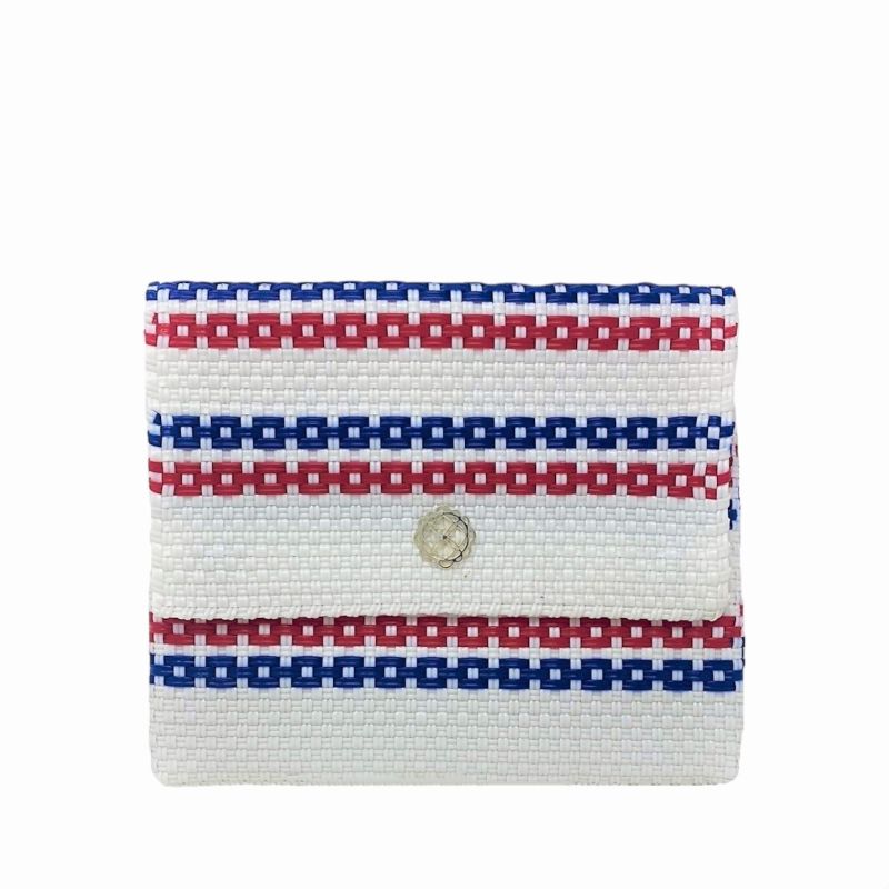 Crossbody White Red Blue Stripe image