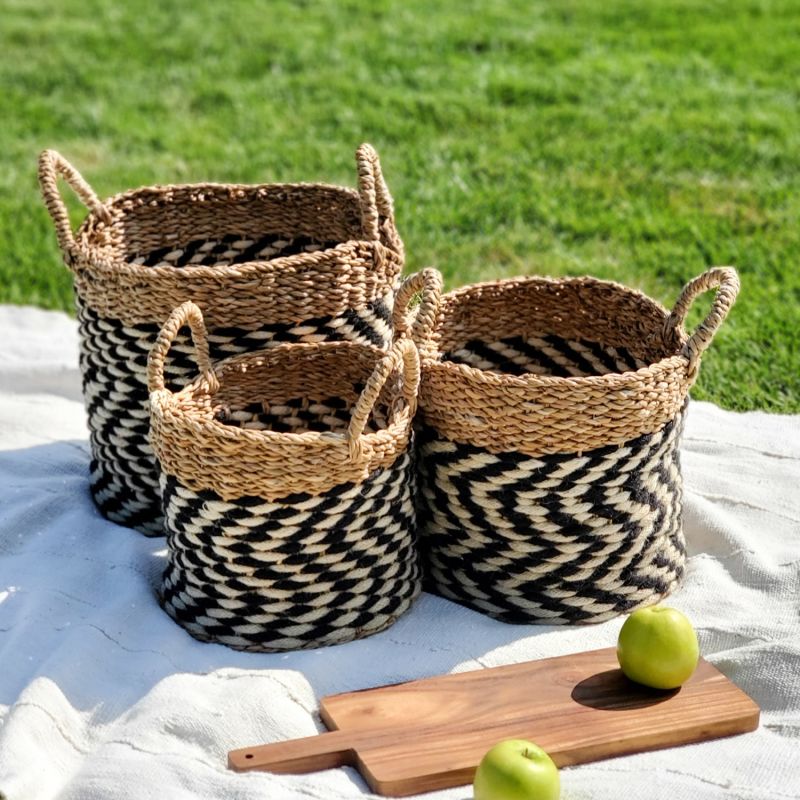 Ula Zigzag Basket - Set Of 3 image