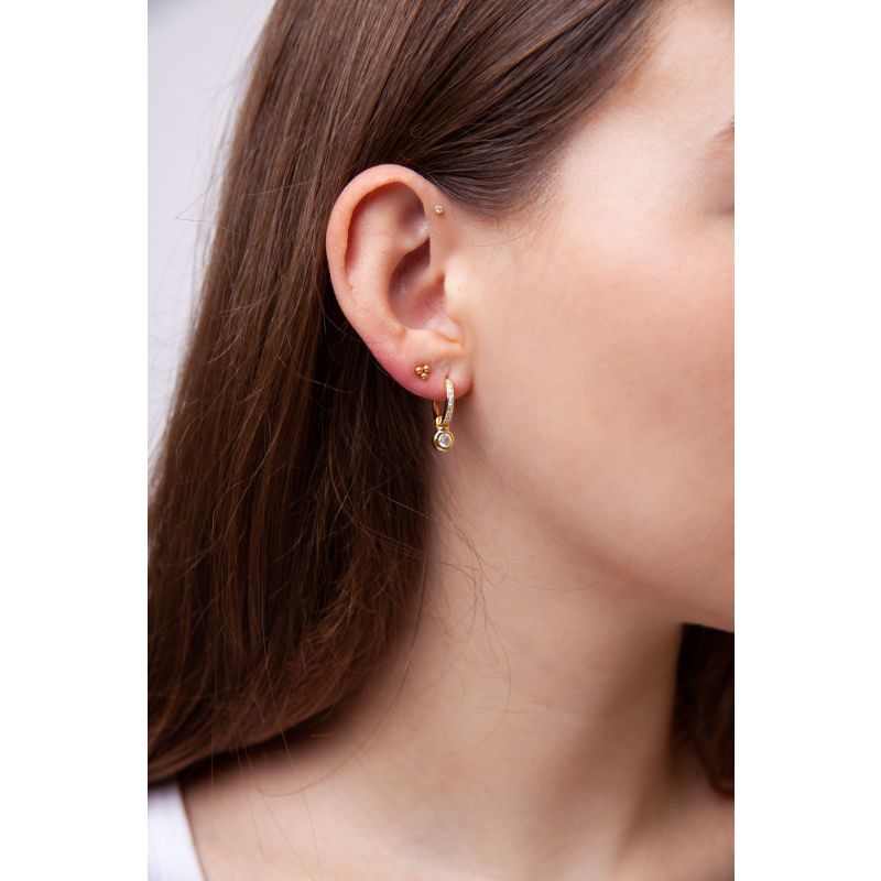 Crystal 2024 huggie earrings
