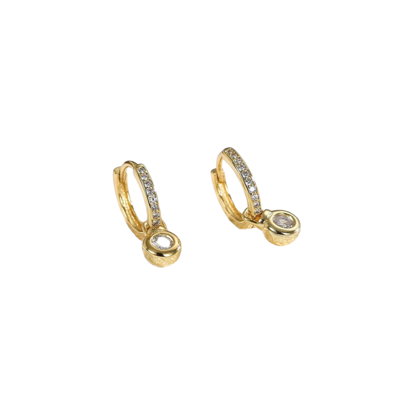 Drop huggie earrings discount