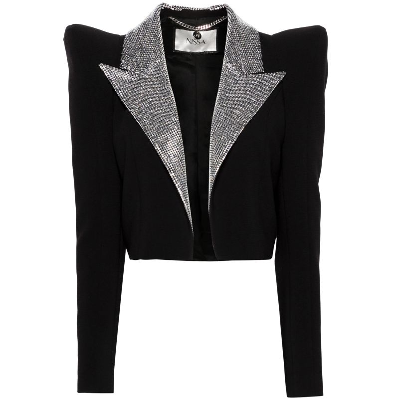 Crystal-Embellished Cropped Blazer image