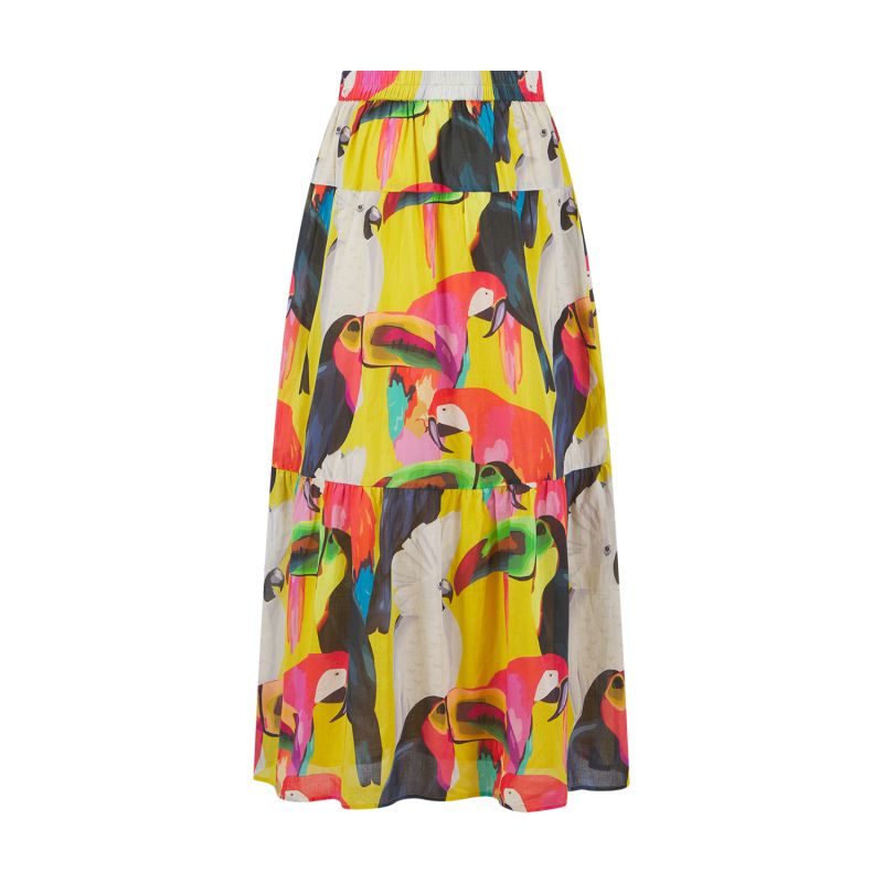 Crystal Tiered Skirt-Yellow Mix image